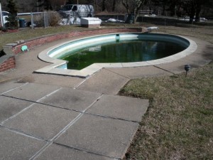 pool coping before