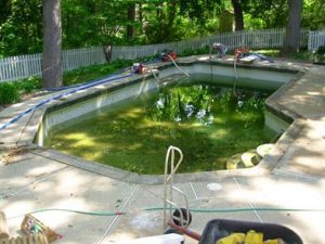 A Pool with New Tile, Coping, Caulking and Plaster.