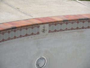 Pool Renovation with Autumn Leaves Bullnose Coping