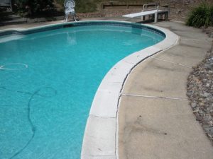 New Tile and Coping with Bullnose patio stone coping